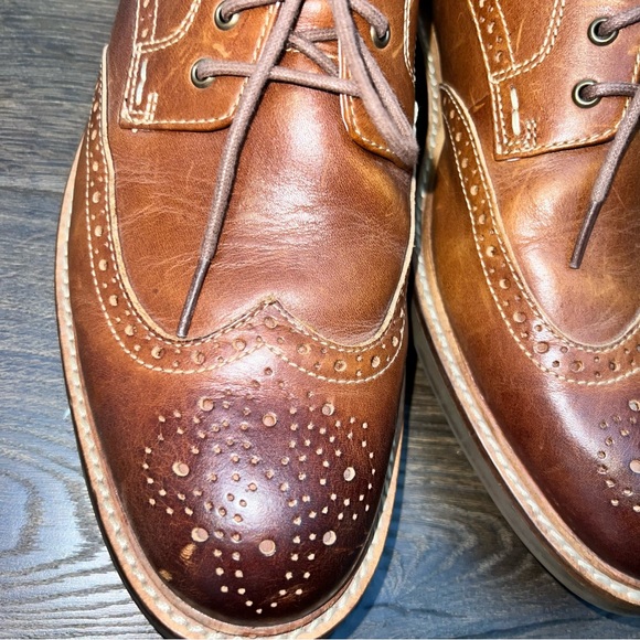 Sperry Shoes Men Size 10 Oxford Brown Leather Dress Boat - Picture 5 of 14